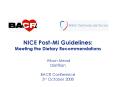 NICE Post-MI Guidelines: PowerPoint PPT Presentation
