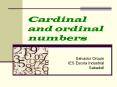 Cardinal and ordinal numbers PowerPoint PPT Presentation