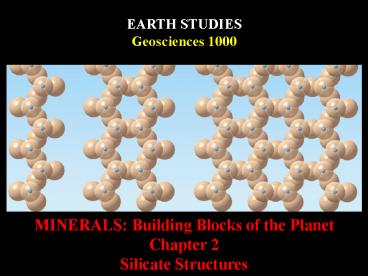 MINERALS: Building Blocks of the Planet