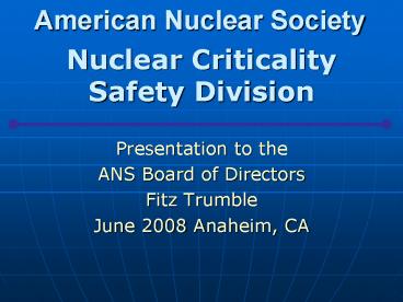 American Nuclear Society