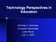 Technology Perspectives in Education PowerPoint PPT Presentation
