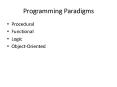 Programming Paradigms PowerPoint PPT Presentation