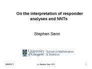 On the interpretation of responder analyses and NNTs