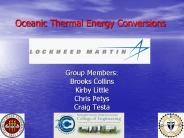 Oceanic Thermal Energy Conversions