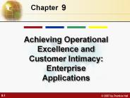 Achieving Operational Excellence and Customer Intimacy: Enterprise Applications