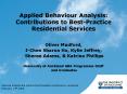 Applied Behaviour Analysis: Contributions to Best-Practice Residential Services PowerPoint PPT Presentation