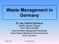 Waste Management in Germany PowerPoint PPT Presentation