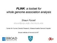 PLINK: a toolset for whole genome association analysis