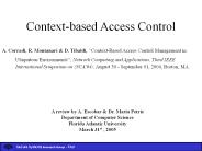 Context-based Access Control