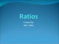 Ratios PowerPoint PPT Presentation