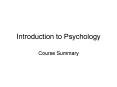 Introduction to Psychology PowerPoint PPT Presentation