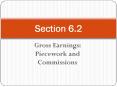 Gross Earnings: Piecework and Commissions PowerPoint PPT Presentation