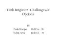 Tank Irrigation- Challenges PowerPoint PPT Presentation