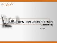 Security Testing Solutions for Software Applications