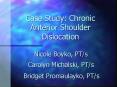 Case Study: Chronic Anterior Shoulder Dislocation PowerPoint PPT Presentation