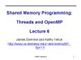 Shared Memory Programming: Threads and OpenMP Lecture 6 PowerPoint PPT Presentation