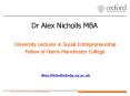 Dr Alex Nicholls MBA PowerPoint PPT Presentation