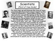 Scientists (Point of View Guide)