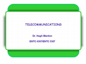 TELECOMMUNICATIONS