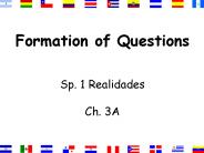 Formation of Questions