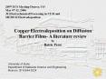 Copper Electrodeposition on Diffusion PowerPoint PPT Presentation