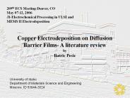 Copper Electrodeposition on Diffusion