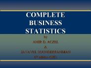 COMPLETE BUSINESS STATISTICS