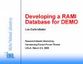 Developing a RAMI Database for DEMO PowerPoint PPT Presentation