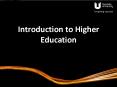 Introduction to Higher Education PowerPoint PPT Presentation