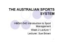 THE AUSTRALIAN SPORTS SYSTEM PowerPoint PPT Presentation