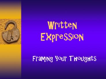 Written Expression