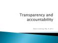Transparency and accountability PowerPoint PPT Presentation