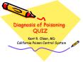 Diagnosis of Poisoning       QUIZ PowerPoint PPT Presentation
