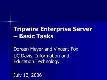Tripwire Enterprise Server 