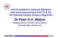 How to establish a National Database with some lessons from EACTS PowerPoint PPT Presentation