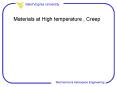 Materials at High temperature , Creep PowerPoint PPT Presentation