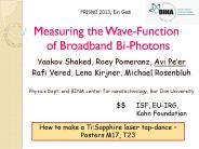 Measuring the Wave-Function of Broadband Bi-Photons