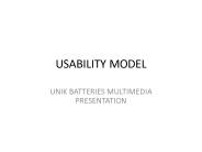USABILITY MODEL