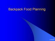 Backpack Food Planning