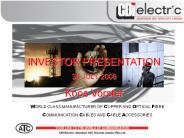 Reunert Investors Presentation