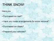THINK SNOW!