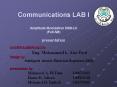 Communications LAB I Amplitude Modulation DSB-LC (Full AM) presentation PowerPoint PPT Presentation