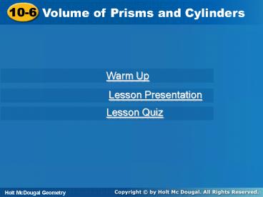Volume of Prisms and Cylinders