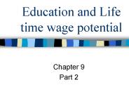 Education and Life time wage potential