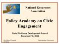 Policy Academy on Civic Engagement PowerPoint PPT Presentation