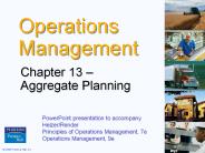 Aggregate Planning