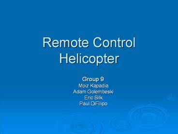 Remote Control Helicopter