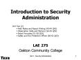 Introduction to Security Administration PowerPoint PPT Presentation