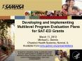 Developing and Implementing Multilevel Program Evaluation Plans for SAT-ED Grants PowerPoint PPT Presentation