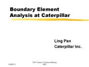 Boundary Element Analysis at Caterpillar